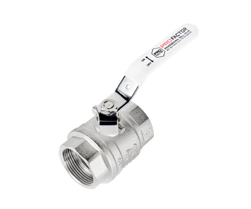 Кран шаровый PROFACTOR 11/4" вн.-вн. стальная рукоятка фото в интернет-магазине САНТЕХСИТИ