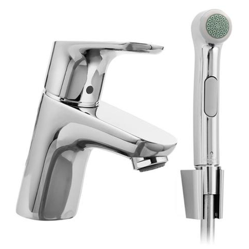 Hansgrohe Focus, Смеситель для раковины с гигиеническим душем, Цвет: хром фото в интернет-магазине САНТЕХСИТИ