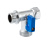 Кран шаровой PROFACTOR CHROME трёхпроходной для бытовой техники в/н/н 1/2" х 3/4" х 1/2" фото в интернет-магазине САНТЕХСИТИ