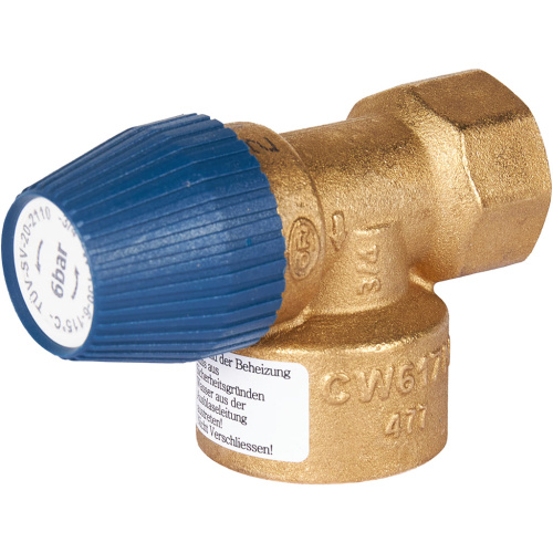 Предохранительный клапан для систем водоснабжения 6 бар 3/4"x1" (477.262) STOUT фото в интернет-магазине САНТЕХСИТИ