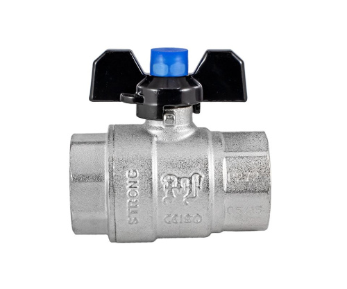 Кран шаровый PROFACTOR STRONG 1" вн.-вн бабочка фото в интернет-магазине САНТЕХСИТИ