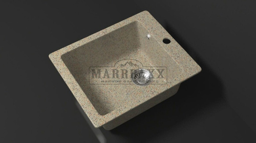 Мойка композит. MARRB.Линди Z8Q2 ПРЯМОУГ. бежевый 500х425х195 без сифона фото в интернет-магазине САНТЕХСИТИ
