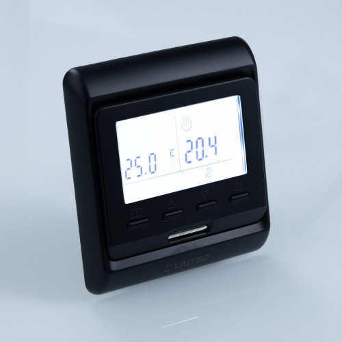 Термостат комнатный VALTEC VT.AC709.0.0 с датчиком температуры пола черный (16) фото в интернет-магазине САНТЕХСИТИ