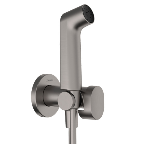 Hansgrohe Bidette E Гигиенический душ 1jet S EcoSmart+, со смесителем, с душевым держателем и шлангом 125 см, цвет: черный хром фото в интернет-магазине САНТЕХСИТИ