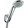Hansgrohe Crometta 85 1 jet Ручной душ с настенным держателем, цвет: хром/белый фото в интернет-магазине САНТЕХСИТИ