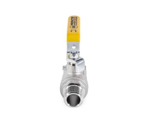 Кран шаровой Profactor для газа 1/2" вн.-нар. стальная рукоятка (12/120) фото в интернет-магазине САНТЕХСИТИ