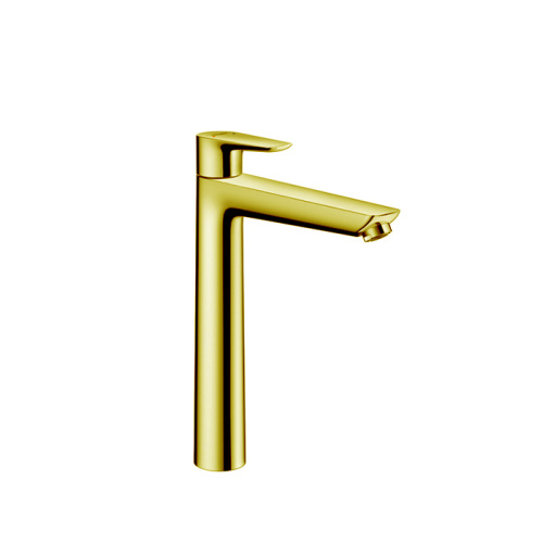 Hansgrohe Talis E Смеситель для раковины 240, на 1 отв, с донным клапаном, излив 183мм, цвет: золото фото в интернет-магазине САНТЕХСИТИ