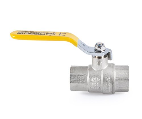 Кран шаровой Profactor для газа 1/2" вн.-вн. стальная рукоятка (12/120) фото в интернет-магазине САНТЕХСИТИ