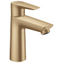 Hansgrohe Talis E Смеситель для раковины, на 1 отв, с донным клапаном, излив: 11.2см, цвет: шлифованная бронза фото в интернет-магазине САНТЕХСИТИ