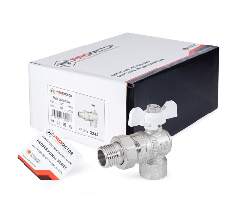 Кран с полусгоном PROFACTOR 1/2" угловой (80/10) фото в интернет-магазине САНТЕХСИТИ