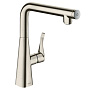 Hansgrohe Metris Select Смеситель  для кухни на 1 отв, поворотный излив, цвет: сталь фото в интернет-магазине САНТЕХСИТИ