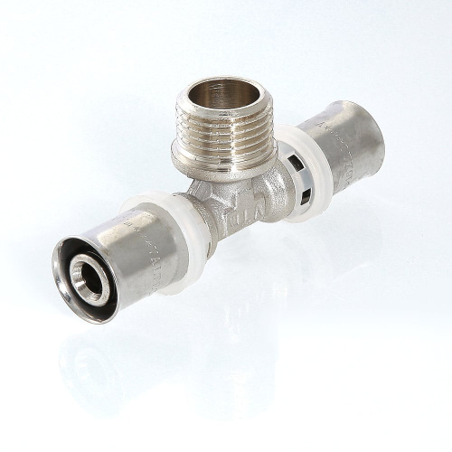 Пресс фитинг VALTEC Тройник с переходом на нар. р. 20х1/2"х16 фото в интернет-магазине САНТЕХСИТИ