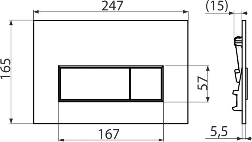 Кнопка управления ALCAPLAST для инсталляции, белый-глянец фото в интернет-магазине САНТЕХСИТИ