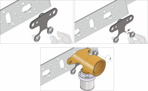 Установочная планка TIM тип 0-75-150 корот. FZ075/150R фото в интернет-магазине САНТЕХСИТИ