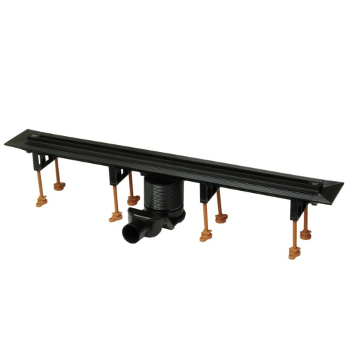 Трап для душа VIEIR DL120B с гидрозатвором черный 300-1200мм фото в интернет-магазине САНТЕХСИТИ