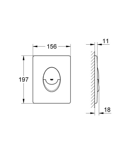 Накладная панель GROHE Skate Air 38505SH0 (кнопка овальная) альпин-белый фото в интернет-магазине САНТЕХСИТИ