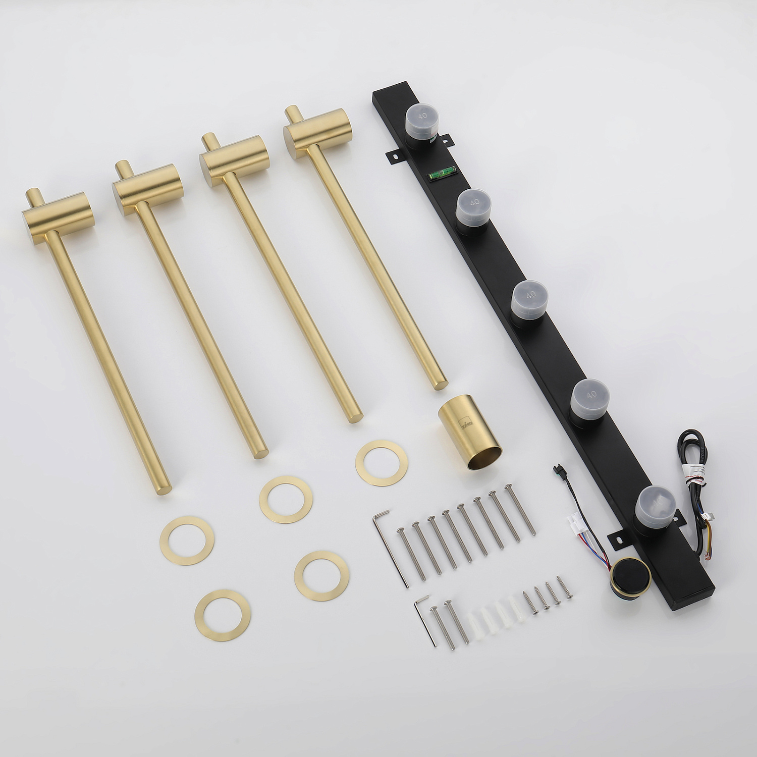 Полотенцесушитель электрический, встроенный Timo Saona 040/17SM золото матовое фото в интернет-магазине САНТЕХСИТИ