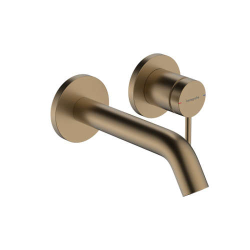 Hansgrohe Tecturis S Смеситель для раковины однорычажный для скрытого монтажа настенный с изливом 16,5 см, цвет: шлифованое бронза фото в интернет-магазине САНТЕХСИТИ