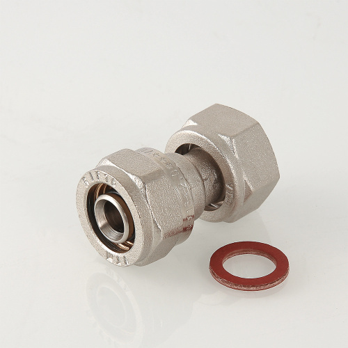 Обжимной фитинг VALTEC Муфта с накидной гайкой 16х1/2" фото в интернет-магазине САНТЕХСИТИ