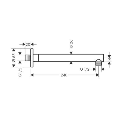 Hansgrohe Crometta S Верхний душ 24см., потолочный/настенный, 1jet, цвет: черный матовый фото в интернет-магазине САНТЕХСИТИ