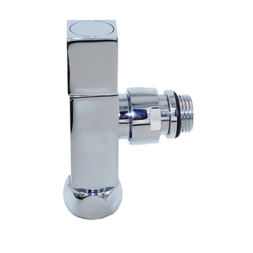 Кран для полотенцесушителя TIM угловой квадр. ручки 3/4"х1/2" г/ш фото в интернет-магазине САНТЕХСИТИ