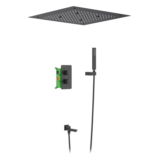 Душевая система встроенная с термостатом Timo Petruma SX-5019/03SM черный фото в интернет-магазине САНТЕХСИТИ