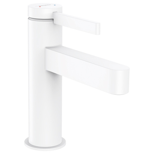 Hansgrohe Finoris Смеситель для раковины, на 1 отв., с донным клапаном, цвет: белый матовый фото в интернет-магазине САНТЕХСИТИ