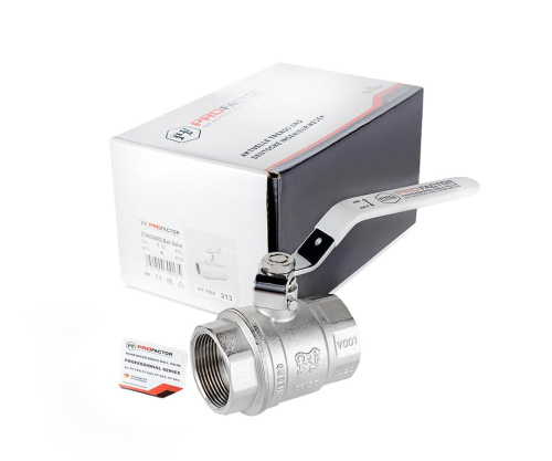 Кран шаровый PROFACTOR 11/2" вн.-вн. стальная рукоятка (4/24) фото в интернет-магазине САНТЕХСИТИ