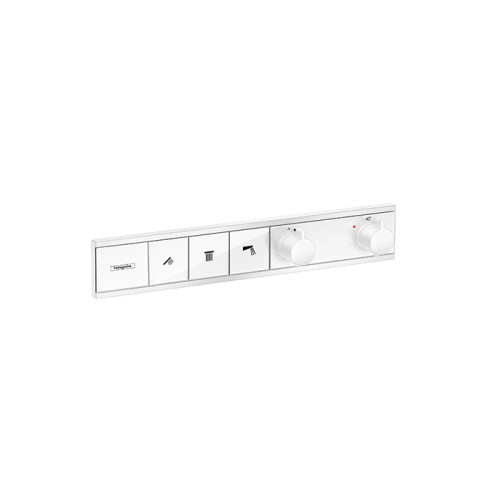 Hansgrohe RainSelect Термостат для душа, 3 источника, внешняя часть, цвет: белый матовый фото в интернет-магазине САНТЕХСИТИ