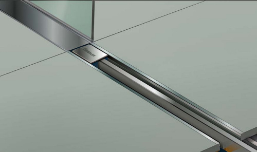 Трап для душа TIM ультратонкая модель с дизайн-вставкой Evolux Slim 70*700 фото в интернет-магазине САНТЕХСИТИ