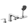 Hansgrohe Vernis Смеситель на борт ванны, на 4 отв., с ручной лейкой, цвет: хром фото в интернет-магазине САНТЕХСИТИ