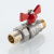 Кран шаровой BASE-ГОСТ со сгоном с рукояткой-бабочкой нар.-нар. DN15, PN40, 1/2" фото в интернет-магазине САНТЕХСИТИ