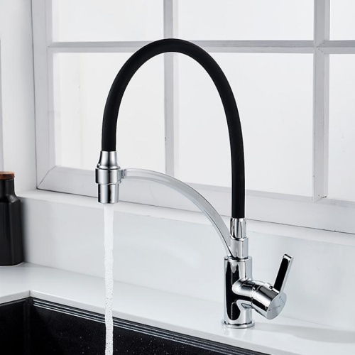 Смеситель для кухни с гибким изливом Ledeme L4499-2 фото в интернет-магазине САНТЕХСИТИ