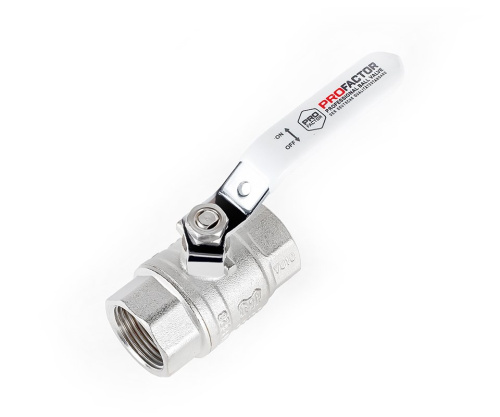 Кран шаровый PROFACTOR 3/4" вн.-вн. стальная рукоятка (10/80) фото в интернет-магазине САНТЕХСИТИ