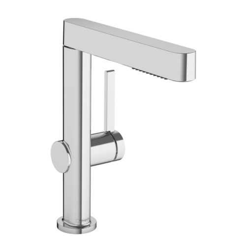 Hansgrohe Finoris Смеситель для раковины, 1 отв., с донным клапаном Push-Open, цвет: хром фото в интернет-магазине САНТЕХСИТИ