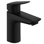 Hansgrohe Logis Смеситель для раковины, 1 отв., с донным клапаном Push-Open, цвет: черный матовый фото в интернет-магазине САНТЕХСИТИ