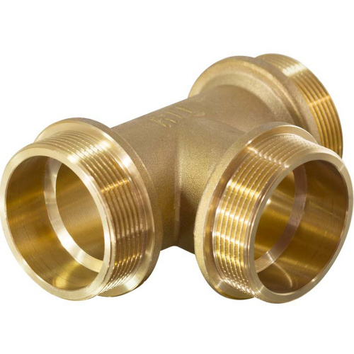 Резьбовой фитинг TIM Тройник (латун.) 3/4" нар-нар-нар фото в интернет-магазине САНТЕХСИТИ