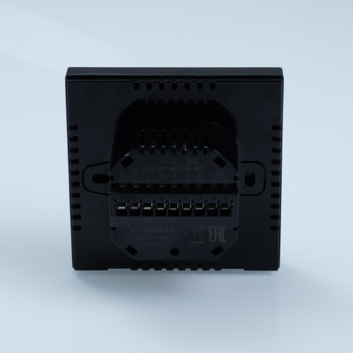 Термостат комнатный VALTEC VT.AC634.B.0 ДВУХКОНТУРНЫЙ черный фото в интернет-магазине САНТЕХСИТИ