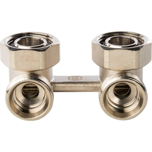 Узел для нижнего подключения радиатора STOUT угловой 1/2"х3/4 фото в интернет-магазине САНТЕХСИТИ