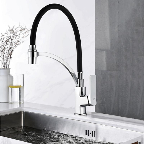 Смеситель для кухни с гибким изливом Ledeme H75 L4075-2 фото в интернет-магазине САНТЕХСИТИ