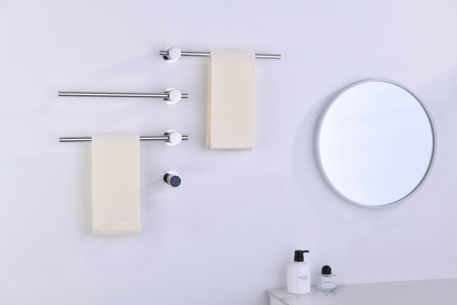 Полотенцесушитель электрический, встроенный Timo Saona 030/00SM хром фото в интернет-магазине САНТЕХСИТИ