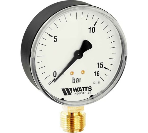 Манометр WATTS F+R200(MDR) радиальный  63 мм 10 бар фото в интернет-магазине САНТЕХСИТИ