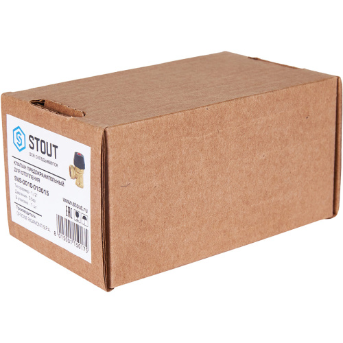 Клапан предохранительный для отопления 3 бар 1/2"х1/2"STOUT фото в интернет-магазине САНТЕХСИТИ