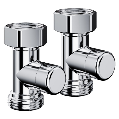 Набор нижнего подключения Royal Thermo Design прямой раздельный 3/4х3/4ЕК (хром) фото в интернет-магазине САНТЕХСИТИ