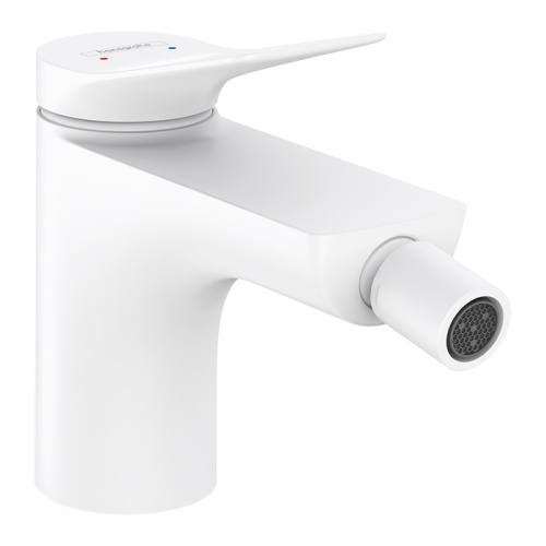 Hansgrohe Vivenis Смеситель для биде, на 1 отв., с донным клапаном, цвет: белый матовый фото в интернет-магазине САНТЕХСИТИ