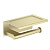 Бумагодержатель с полкой для телефона Timo Luiro 18543/17 золото матовое фото в интернет-магазине САНТЕХСИТИ