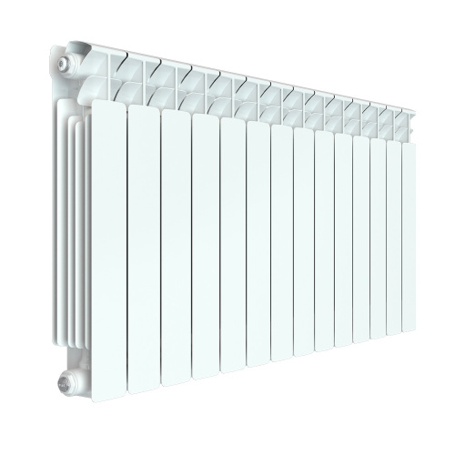 Радиатор биметаллический RIFAR BASE 500 14 секций черный матовый RAL9005 фото в интернет-магазине САНТЕХСИТИ