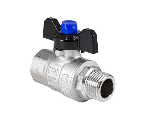 Кран шаровый PROFACTOR STRONG 1/2" вн.-нар. бабочка  фото в интернет-магазине САНТЕХСИТИ
