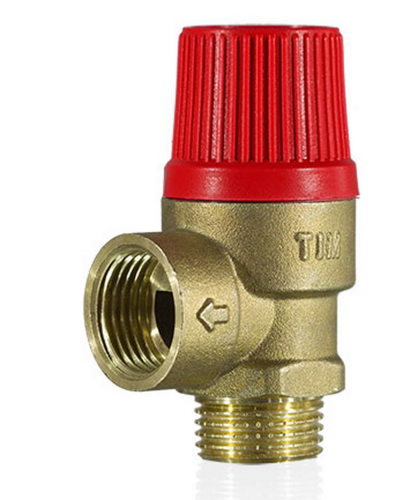 Клапан предохранительный TIM 1/2" вр/нар 6bar фото в интернет-магазине САНТЕХСИТИ
