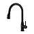 Смеситель для кухни с выдвижной лейкой Timo Saona 2336/03FL черный фото в интернет-магазине САНТЕХСИТИ